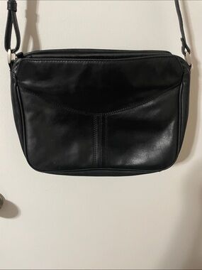 Derek Alexander Black Leather Crossbody Bag